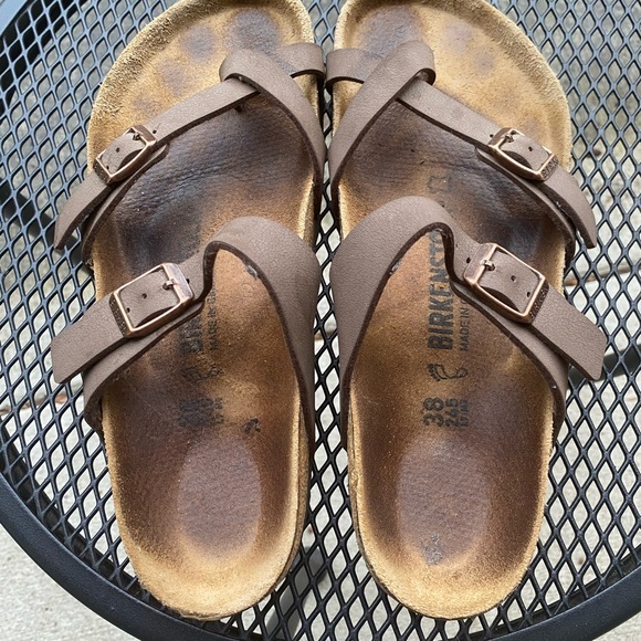 Birkenstock Dark Brown Cross-Strap Sandals - Picture 1 of 7